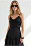 Women's Black Strappy Loose Fit Flowy Lace Blouse Blz-19003377 - 3