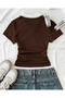 Soul Polo Collar Embroidered Gathered Blouse - 4