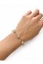 Elegant Stone Detailed Gold Bracelet |   Sparkling Stylish Women's Bracelet Model - 4