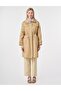 High Collar Cap with Pocket Detail in Beige - 3