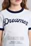 100% Cotton Regular Fit Crew Neck Printed Short Sleeve Light Blue T-Shirt Girls G1780A826Sm - 4