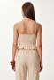 Flounced Blouse Trousers Crinkle Set Lfw0025 Cream - 7