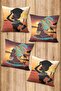 Digital Printed Soft Textured 4-Piece Throw Pillow Cover Set Krl0178 - 2
