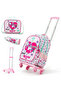 17” School Bag Set of 3 w/ 4-Wheel Trolley – Backpack, Lunch Bag & Pencil Case, Always Believe Pink