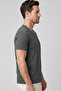 Men's Vision V-Neck Premium Quality Dense Textured Cotton T-Shirt Dark Gray M102-R0220-05 - 2