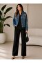 معطف بياقة طويلة وأكمام طويلة مزين بالنجوم والسلاسل