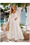 Premium Glitter Woven Yoryo Chiffon Long White Beach Kimono – Resort Beachwear
