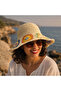 Spk-12005 Colorful Floral Embroidered Handmade Straw Bucket Hat |   Eos Collective - 4