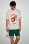 Guardiano Men's 100% Organic Cotton Printed Detailed Comfortable Fit Vanilla T-Shirt - 2