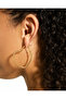Big Heart Gold Color Earring Pair 6 cm