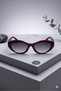 Katte |   Framed Cateye Sunglasses Modern Elegant Model Unisex Glasses - 2
