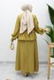 Ruffle Detailed Waist Drawstring Skirt Suit Tsd260220 Oil Green - 7