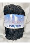 Puffy Sparkle Black-Gold Hand Knitting Yarn 100Gr. 100 Meters. (1 Piece) - Color: 1735g