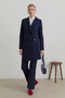 Kruvaze Blazer Ceket - Lacivert - 6