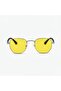Hexagonal Metal Unisex Anti-Headlight Eyeglasses Mt4303 C101M - 3