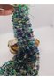 Amorphous Cut Certified Fluorite Natural Stone String – Color Gradient Stylish Collection and Design Stone - 3