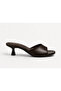 Mirella Rosetti Brown Rustic Women's Stylish New Season Flat Comfortable Toe Thin Short Kitten Heeled Slippers - 2