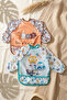 2-Pack Liquid-Proof Long Sleeve Bibs for 6-24 Months - Blw Compatible, with Crumb Pocket, Stain-Proof Baby Feeding Bibs - 2