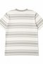 Women's 100% Cotton Gray Striped Crew Neck T-Shirt - 5
