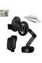 4-in-1 Car Kit with Phone Holder, Dashboard and Windshield Mount, Adjustable Car Mount Stand, Air Vent Clip, Black Universal Car Accessory for Smartphones and GPS Devices