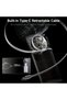 Personal Desktop Fan, LED Display, Retractable Type-C Cable, 100-Speed Control, 135° Adjustable Angle, Compact for Home Office - 6