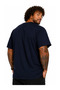 Men's Large Size Crew Neck T-Shirt Follow 26142 Navy Blue - 2