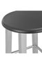 Scaune de bar, 2 buc., argintiu, MDF - 3