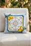 Amalfi Lemon Patterned Digital Printing Blue, Yellow, White Square Throw Pillow 43 X 43 cm Double-Sided Pillow Cover with Hidden Zipper - 5