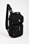 Men's Black Tactical Large Volume Functional Body Bag Hand, Shoulder, Back and Chest Bag 4912 - 7