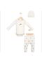 New Born Baby Boy Body Suit, Pants, Hat Set Corduroy 3 Months, 6 Months - 2