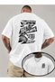 Men's Oversize Motor Piston and Racing Themed Printed T-Shirt 100% Cotton Streetwear