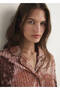 Fuzzy Patterned Pajama Top Shirt - 6
