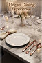 Premium Rose Golden Plastic Cutlery Set, 90 Pieces Flatware Collection Includes 30 Spoons,30 Forks and 30 Knives, Reusable Dining Tableware for Home Kitchen and Serving (90, Rose Gold) - 8