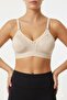 Lez Ara Lace Bra with Wide Elastic Band at the Bottom (3-Piece Advantage Pack - Black, White & Nude) - 2
