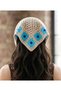 Crochet-Look Floral Motif Bandana/Hairband - 4