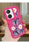 Vivo Y27 Compatible Case Camera Protector Red Silicone Couple Phone Case Butterfly Pattern