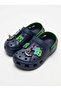 Children's Slippers with Pixel Figures in Navy Blue - Lightweight Non-Slip Sole, Comfortable Summer Slippers