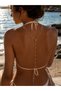 Rust Steel Pearl Backless Necklace - 2