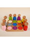 Peg Doll Set and Table 9 Colors Educational Toy Wooden Toy - 3