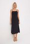 Women's Slip Dress Modal Fabric Thin Straps Sweetheart Neckline Midi Length Unlined Woven Comfortable Casual Modern - 4
