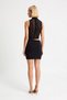Women Halter Neck Lace Detailed Bodycon Mini Dress Sleeveless Stretchy Shirred Lined Daily Casual Stylish - 5