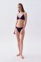 Women's Navy Blue Bikini Bottom with Stitching Detail