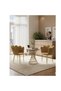 Elegant 3-piece cafe set two chair in a gray color and a round table with luxurious gold metal base ,chair( H78cm*w46cm*L60cm)table(H69cmW60cmL60cm)