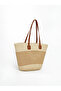 Women's straw beach bag