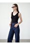 32940 V-Neck Top-Black - 3
