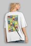 For the Love of Cats 122 Cat Printed White Oversize T-Shirt 100% Cotton Unisex Cat Lover Premium Design - 3