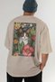 For the Love of Cats 6 Cats Printed Beige Oversize T-Shirt 100% Cotton Unisex Cat Lover Premium Design - 6