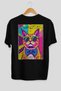 123 Cats for the Sake of Cats Printed Black Oversize T-Shirt 100% Cotton Unisex Cat Lover Premium Design