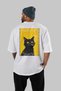 For the Love of Cats 29 Cats Printed White Oversize T-Shirt 100% Cotton Unisex Cat Lover Premium Design - 4