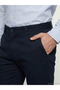 Navy Blue Slim Fit Gabardine Men's Chino Trousers - 3